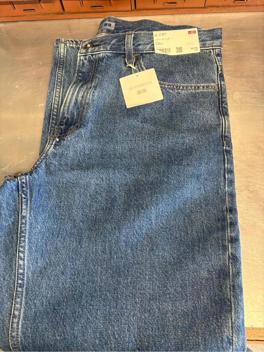Uniqlo - JW ANDERSON Men’s Medium Blue Straight-Leg Jeans